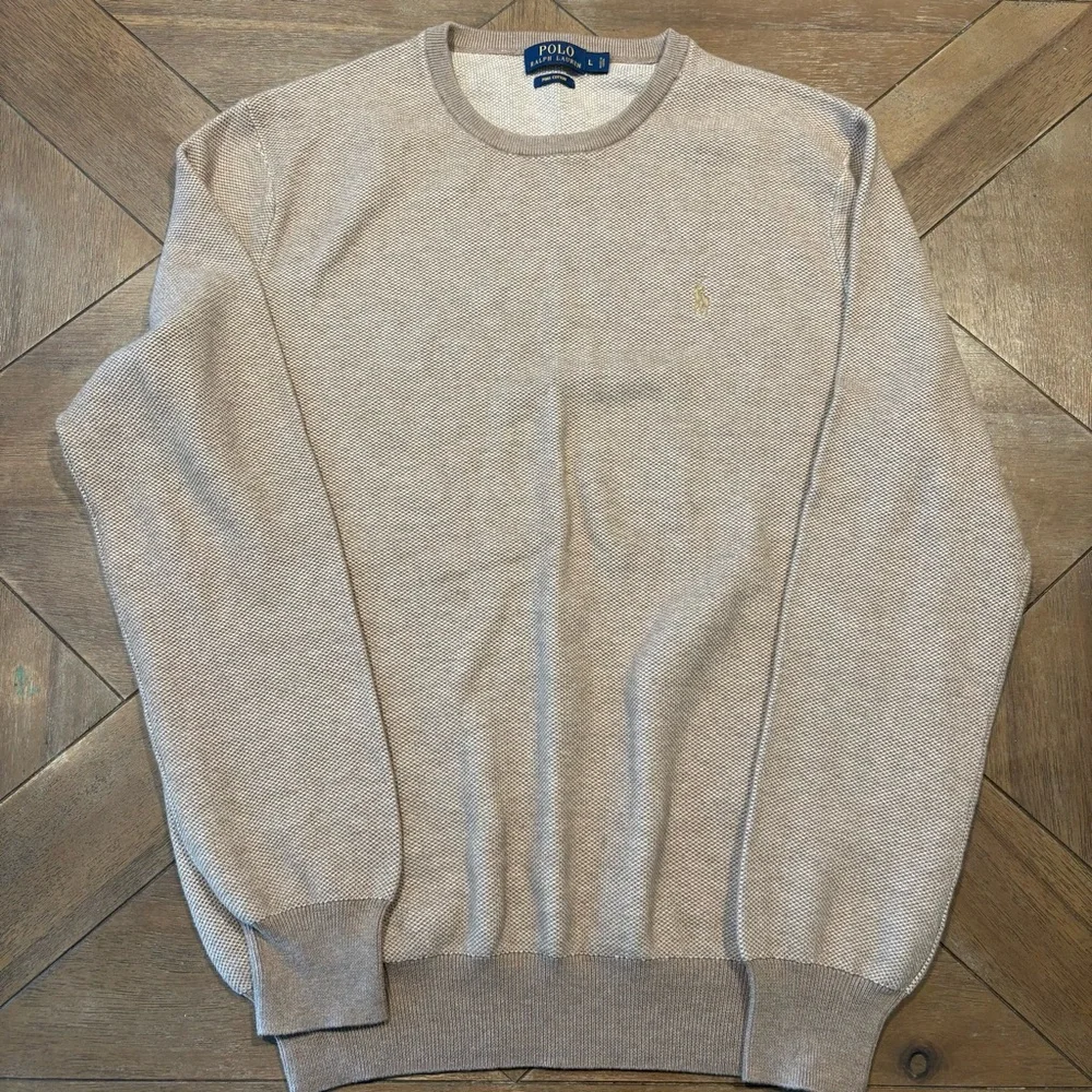 Polo by Ralph Lauren Men's Tan Crewneck Sweater Size L